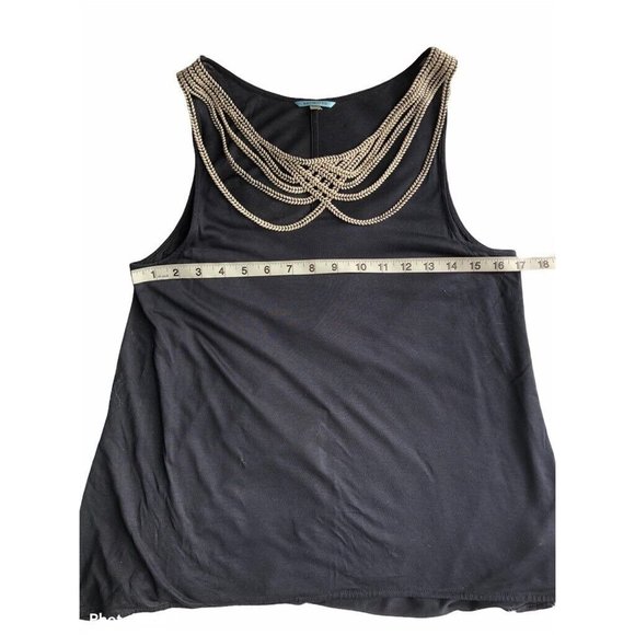 Anthropologie LeifNotes Womens Tank Top Blue Sleeveless  Braided Scallop Rope XS - Picture 8 of 9